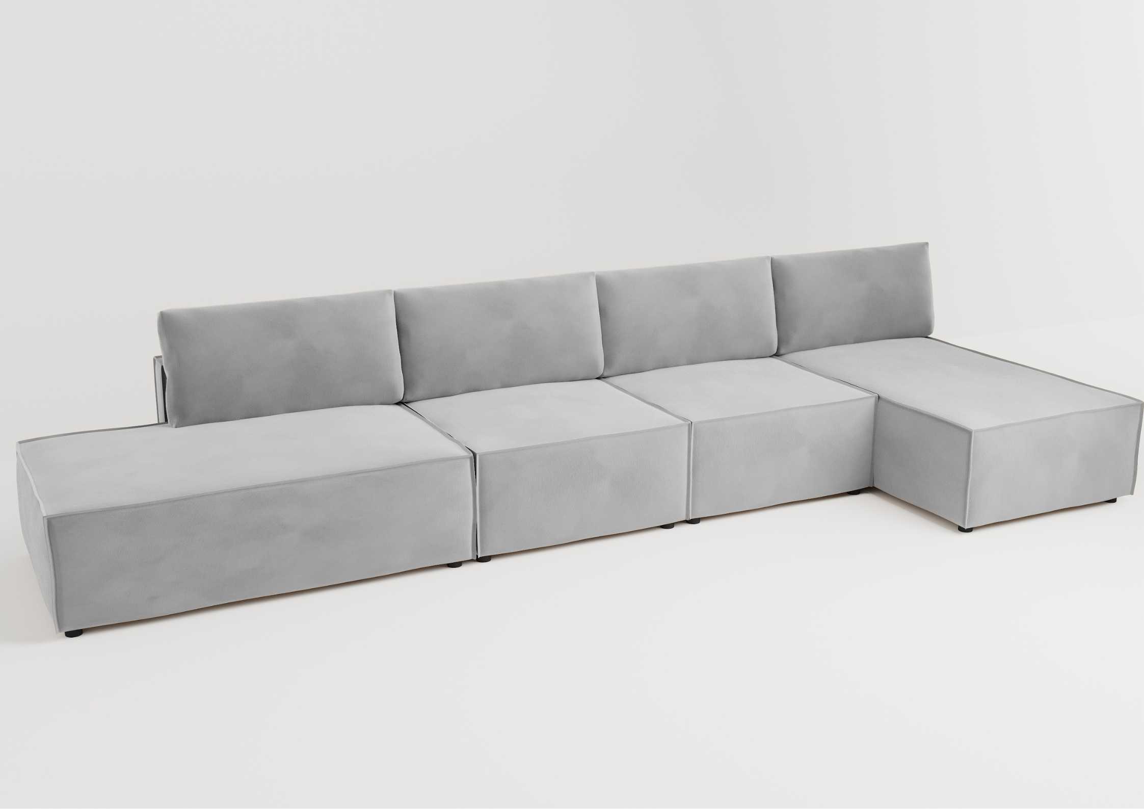 Szary narożnik modułowy